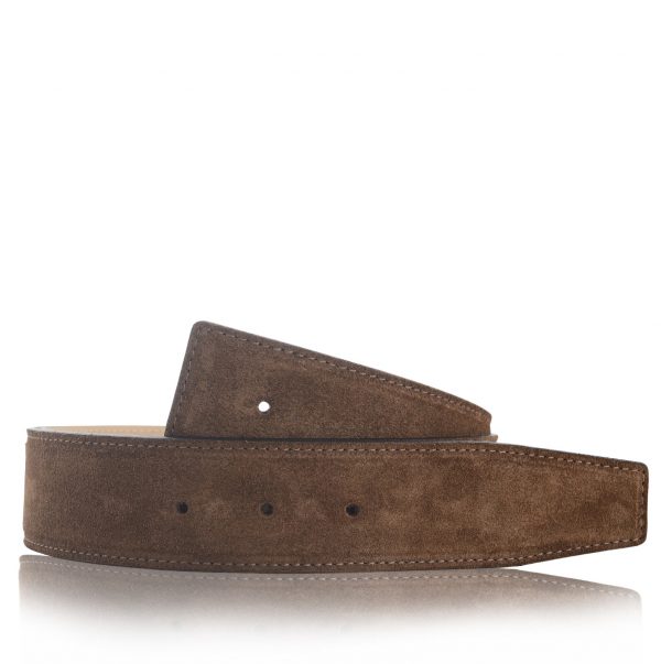 Suede Belt Brown 40 mm without buckle
