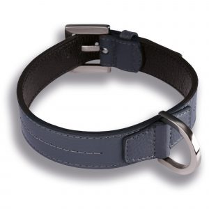 Echt Leder Hundehalsband Grau