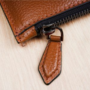 Cognac Clutch Leder Tasche
