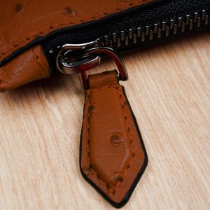 Strau Cognac Clutch Leder Tasche