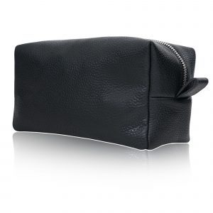 Leder Kosmetiktasche Schwarz