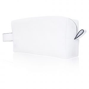 Rasiertasche Weiß Leder