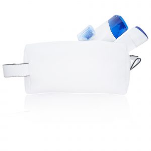 Badezimmertasche Leder Weiß