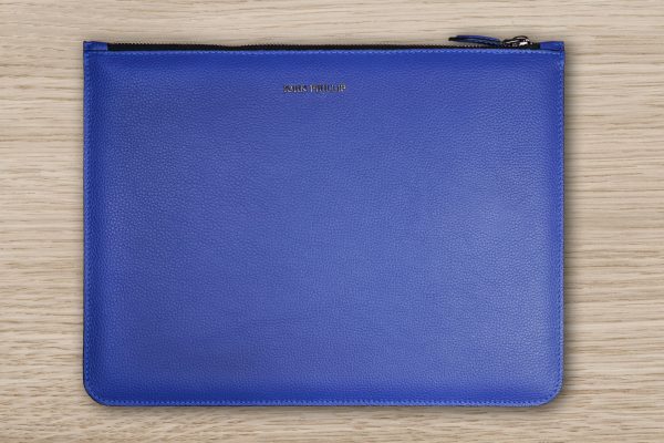 Clutch Leder Tasche Electric Blue