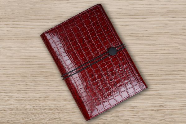 Leder Organizer A5 Kroko Bordo