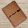 Leder Organizer A5 Kroko Hellbraun
