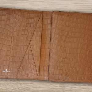 Leder A5 Kroko Hellbraun Organizer