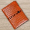 Leder Organizer A5 Kroko Orange