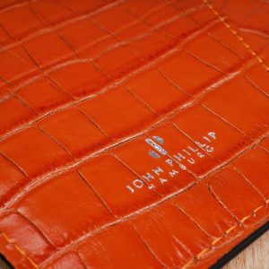 A5 Leder Organizer Kroko Orange