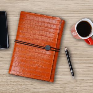 A5 Kroko Orange Leder Organizer