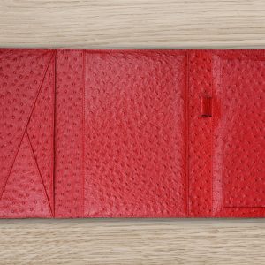 Leder Strau Rot Organizer A5