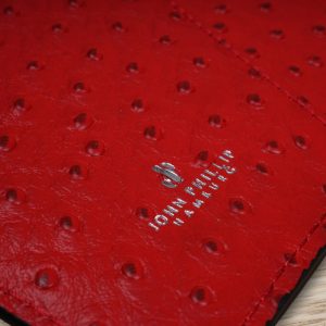 A5 Leder Organizer Strau Rot