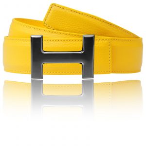 H Belt yellow with h buckle Gold matte 42 mm or 32 mm / 25 mm