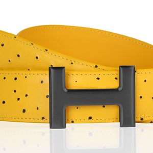 H Belt yellow with h buckle Gold matte 42 mm or 32 mm / 25 mm