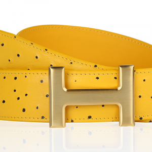 H Belt yellow with h buckle Gold matte 42 mm or 32 mm / 25 mm