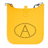 Shoulder Bag Leather Woman Stylish Yellow Letter A