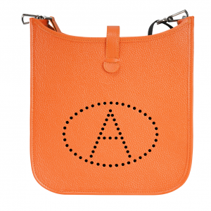 Leather ladies shoulder bag letter A