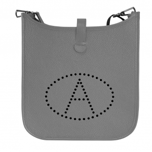 Tempting women shoulder bag leather taupe small letter A