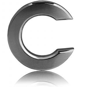 Schwarze C 40 mm Schnalle / Gürtelschnalle