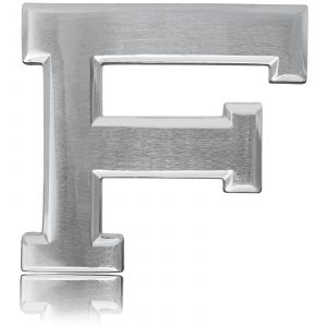 F Schnalle Silber Chrom matt 32mm