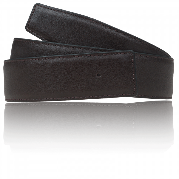 Belt Dark Brown Brown Women & Men Smooth Leather Interchangeable Belt 32mm / 40mm Leather Belt without Buckle for H Belt Buckle