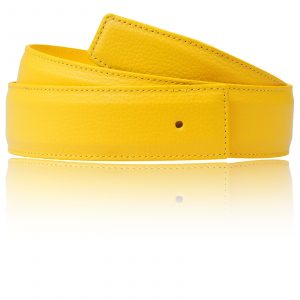 Wendegürtel Gelb Damen & Herren als Wechselgürtel 32mm / 40mm Ledergürtel ohne Schnalle für H Gürtelschnalle