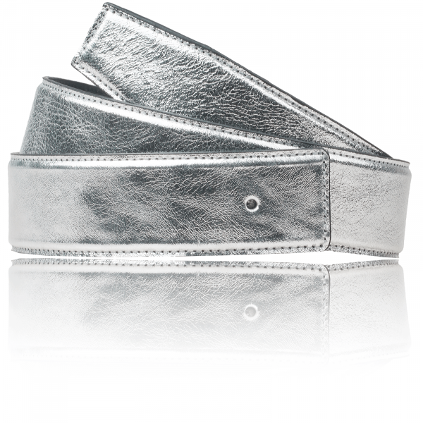Belt Metallic Chrome Women 32mm / 40mm Leather Belt without Buckle for H Belt Buckle Reversible Belt