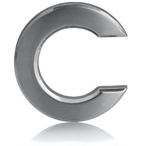 Gürtelschnalle in Chrom Silber C 32 mm als Schnalle für unseren Gürtel ohne Schnalle