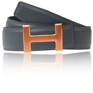 H Gürtel Rose Gold Gürtel in Grau Damengürtel & Herrengürtel 32mm / 40mm