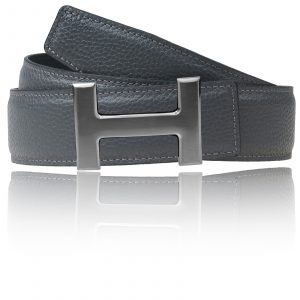H Buckle with Belt Gray with H Belt Buckle in Silver Women & men 32 mm / 40 mm