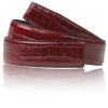 Kroko Gürtel Rot Wechselgürtel Herren & Damen 32mm / 40mm Ledergürtel ohne Schnalle für H Gürtelschnalle Krokodilleder