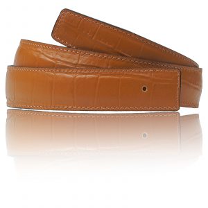 Crocodile belt men & women light brown 32 mm / 40 mm leather belt without buckle for H belt buckle