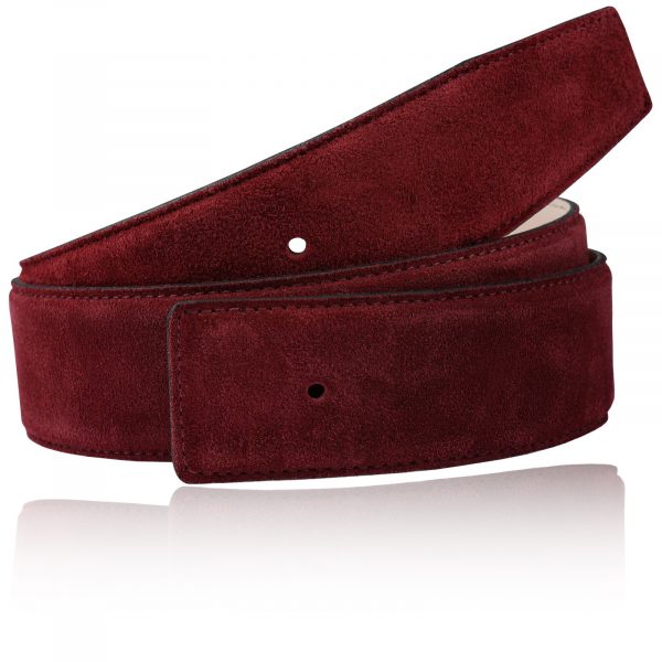 Suede Belt Red Women & Men 32mm / 40mm Leather Belt without Buckle for H Belt Buckle Reversible Belt